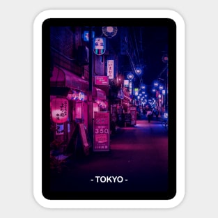 Tokyo Street Neon Synthwave Sticker